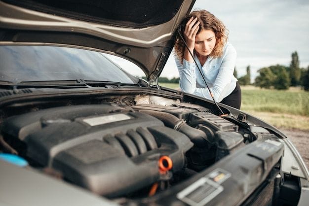 Car problem issue along the road